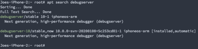 install debugserver